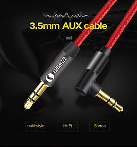 LINKINPERK Cavo Audio Stereo Jack 3.5mm Maschio a 90 Gradi， 2M