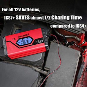 Suaoki ICS7+ Caricabatteria Mantenitore 12V (7A Veloce/3.5A Lento) 7A - Ilgrandebazar