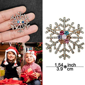 Bigomila 6 Pezzi Spilla di Natale per le donne Spille di Natale Carino per le Ragazze di Cristallo Smalto Spille di Natale per Bambini Decorazioni Regalo di Natale