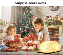 Carica l&#39;immagine nel visualizzatore di Gallery, Yuanj Lampada Libro USB Ricaricabile, a Forma di Libro, Luce LED di... - Ilgrandebazar