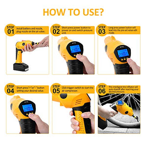 KYG Compressore Auto Portatile Automatico Aria Mini Pompa... - Ilgrandebazar