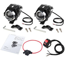 Carica l&#39;immagine nel visualizzatore di Gallery, PROZOR 2PZ Luci Anteriori per Moto con Interruttore 15W 3000LM Lampada Nero