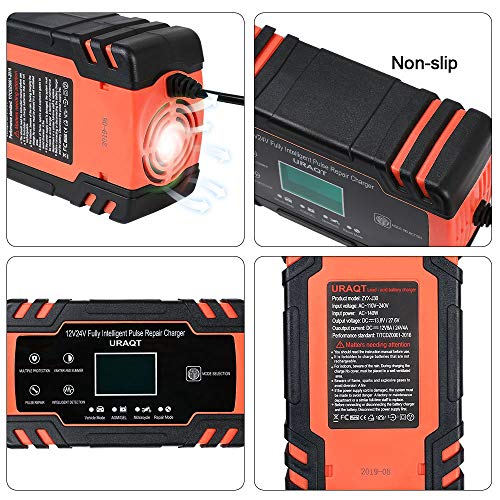 Caricabatteria Auto Moto 12V/24V 8A Intelligente - Display LCD Touch Con Modalità Ricondizionamento Per AGM/GEL - Foto 8