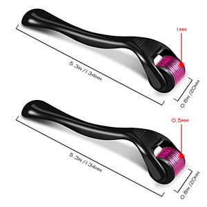 Titanio Micro-ago Roller, PAMIYO 0.5 mm + 1mm 540-aghi Derma rullo di alta... - Ilgrandebazar