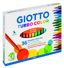 Carica l&#39;immagine nel visualizzatore di Gallery, Giotto Turbo Color pennarelli in astuccio da 36 colori
