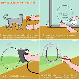 GLOGLOW Porta a Battente per Finestra con a Animali...