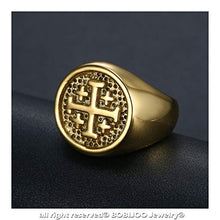 Carica l&#39;immagine nel visualizzatore di Gallery, BOBIJOO JEWELRY - Anello Uomo Croce Templare Potancée Ordine di Gerusalemme... - Ilgrandebazar
