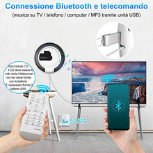 Carica l&#39;immagine nel visualizzatore di Gallery, Lettore CD, CD Player Bluetooth con Radio Altoparlanti HiFi Bianco