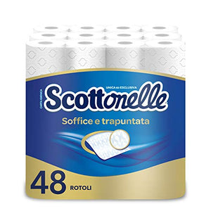 Scottonelle Carta Igienica Soffice e Trapuntata, Confezione da 48 Rotoli