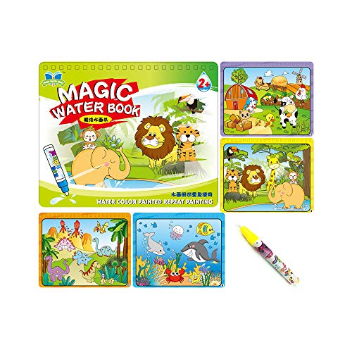 Sipobuy Magic Water Drawing Book Libro da colorare Acqua Doodle Animal World