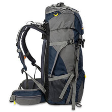 Carica l'immagine nel visualizzatore di Gallery, SKYSPER 50L Zaino da Treking, Impermeabile con Copertura Blu scuro
