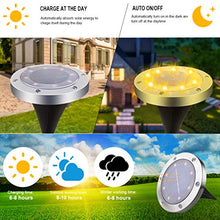 Carica l&#39;immagine nel visualizzatore di Gallery, LED Luce Solari Giardino Esterno,MUZEY 4 Pezzi 8Led Lampada Solare da...