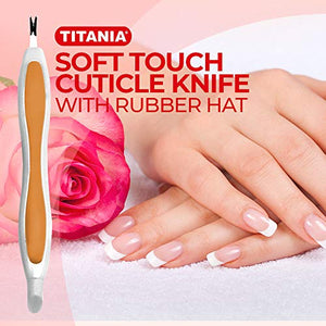 Titania Softtouch - Coltello per cuticole, con manico in gomma, in...
