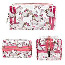 Carica l&#39;immagine nel visualizzatore di Gallery, Vivid Hue - Pochette grande per trucco da donna, in PVC, Chubby Unicorn