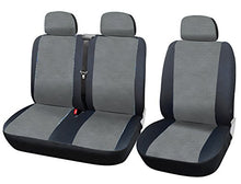 Carica l&#39;immagine nel visualizzatore di Gallery, WOLTU AS7333 Coprisedili Anteriori Universali per Auto Seat Cover Grigio/Nero