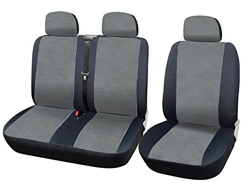 WOLTU AS7333 Coprisedili Anteriori Universali per Auto Seat Cover Grigio/Nero