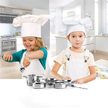 Carica l&#39;immagine nel visualizzatore di Gallery, Giocattoli per Pentole Cucina Bambini, in Acciaio...