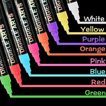 Carica l'immagine nel visualizzatore di Gallery, Pennarelli Gesso Liquido di DIGIELE, 8 Colori Assortiti Brillanti con 32... - Ilgrandebazar