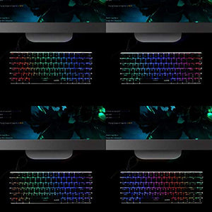 Ajazz AK33 Tastiera Meccanica Gaming Switches Blu RGB,Tastiera da 82 teclado