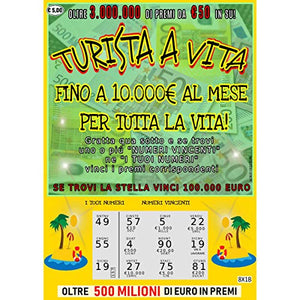 Gratta E Vinci Scherzo Horus Creations - 2 Biglietti Turista A Vita - Ilgrandebazar