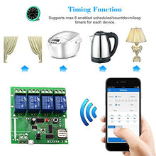 Carica l&#39;immagine nel visualizzatore di Gallery, OWSOO Módulo Relé WiFi,Interruttore Intelligente WiFi, Universale 4CH-DC5V