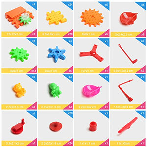 Silver_river 99 Pezzi - Gioco Educativo Set Giocattoli Ingranaggi da...