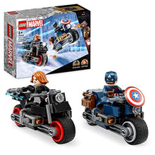 Carica l&#39;immagine nel visualizzatore di Gallery, LEGO 76260 Marvel Motociclette di Black Widow e Captain America, Set Avengers Age of Ultron con 2 Supereroi e Moto Giocattolo, Giochi per Bambini e Bambine dai 6 Anni