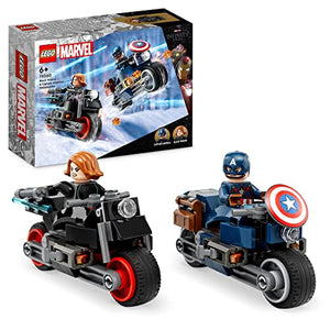 LEGO 76260 Marvel Motociclette di Black Widow e Captain America, Set Avengers Age of Ultron con 2 Supereroi e Moto Giocattolo, Giochi per Bambini e Bambine dai 6 Anni