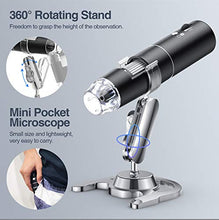 Carica l&#39;immagine nel visualizzatore di Gallery, Microscopio Digitale Wireless, YINAMA Microscopio Ingrandimento da 50X-1000X, 8 luci a LED, Mini Microscopio portatile, 2MP 1080P, compatibile con Android, iPad PC MAC Windows