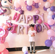 Carica l'immagine nel visualizzatore di Gallery, MMTX Decorazioni per Feste Unicorno, con 2pcs Enorme Palloncino Viola - Ilgrandebazar