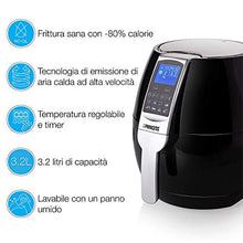 Carica l&#39;immagine nel visualizzatore di Gallery, Princess Digital Aerofryer XL 182020 Friggitrice ad Aria Calda, 1.500 Watt, capacità: 3,2 L, 1500 W, 3.2 Litri, Plastica, Argento/Nero