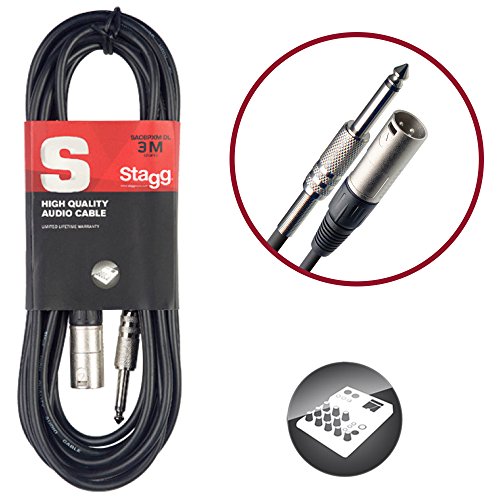Stagg Sac3Pxm Dl Cavo Audio Xlrm To Jack, 3M, Nero 3m - Ilgrandebazar
