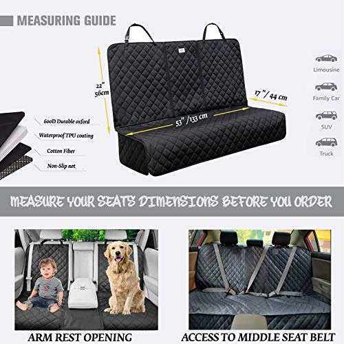 Pecute Coprisedile Auto per Cani,Estensione del Sedile Telo Auto per Cani Domest Pecute Coprisedile Auto per Cani,Estensione del Sedile Telo Auto per Cani Domest