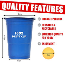 Carica l&#39;immagine nel visualizzatore di Gallery, MOZOOSON Festa Tazza Bicchieri 16oz (473ml), Coppe riutilizzabili, Beer Rosso - Ilgrandebazar