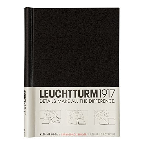 Leuchtturm 341739 Peka Sprinback raccoglitore per 150 fogli Black - Ilgrandebazar