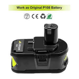 Powayup RB18L50 18V 5.0Ah Li-ion Batteria Sostituzione per Ryobi ONE+