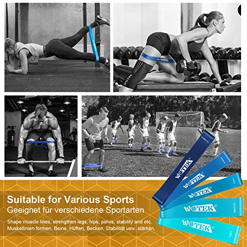 Bande Elastiche Fitness - Set Da 4 Con Livelli Di Resistenza, Per Allenamento E Fisioterapia Allenamento Casa Bande Elastiche Fitness - Set Da 4 Con Livelli Di Resistenza, Per Allenamento E Fisioterapia Allenamento Casa