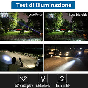 Ventdest Fari Moto, 2 * U5 Cree LED Faretti Frontali, 3000LM 6500K...