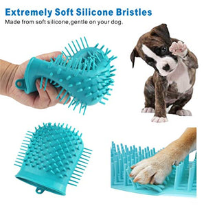Idepet Pulisci Zampe Cane,Spazzola per Animali Domestici Portatile con Blu - Ilgrandebazar
