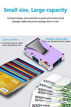 Carica l'immagine nel visualizzatore di Gallery, MUCO Porta Carte Di Credito Portafoglio Protezione RFID Metallo Porpora
