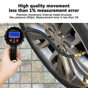 Manometro Digitale 250 PSI Pressione Gomme Pneumatici LCD Pistola... - Ilgrandebazar