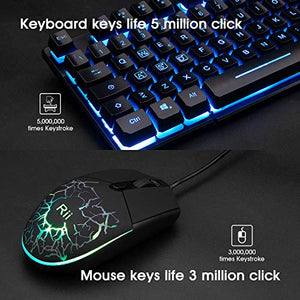 Rii Gaming RK101 (Layout Italiano) - Set Tastiera e Mouse da Gioco,...