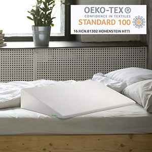 DYNMC you Cuscino a Cuneo per Letto - Antireflusso Adulti White