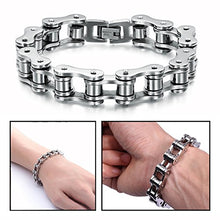 Carica l&#39;immagine nel visualizzatore di Gallery, OFKPO Gioielli in Acciaio Inossidabile Bracciale Catena Moto Roccia Stile... - Ilgrandebazar