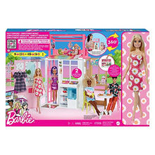 Carica l&#39;immagine nel visualizzatore di Gallery, Barbie - Barbie Casa con bambola, a 2 piani e con 4 aree da gioco, completamente arredata, Giocattolo per Bambini 3+ Anni, HHY40