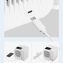Carica l'immagine nel visualizzatore di Gallery, Microhoo Air Conditioner Condizionatore Portatile Climatizzatore Mini USB Dispositivo di Raffreddamento Evaporativo Purificatore Ventilatore Elettrico da Tavolo Portatile