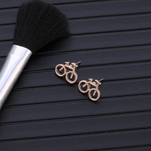 Carica l&#39;immagine nel visualizzatore di Gallery, Orecchino a bottone da donna, in acciaio inox, piccolo orecchino Oro Rosa