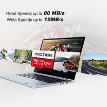 Carica l&#39;immagine nel visualizzatore di Gallery, KOOTION 128GB Scheda di Memoria Micro SD U1 A1 4K Scheda MicroSDXC 128 Giga Classe 10 UHS-I Memory Card TF Alta Velocità Fino a 100MB/s per Telefono,Videocamera,Gopro