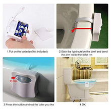 Carica l&#39;immagine nel visualizzatore di Gallery, Luce WC per Bagno，Lampada Notturne Bagno Led Batteria con Sensore di... - Ilgrandebazar