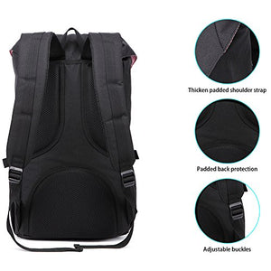 KAUKKO Viaggio Zaino per Computer Portatile da 15" Scuola (Nnero)